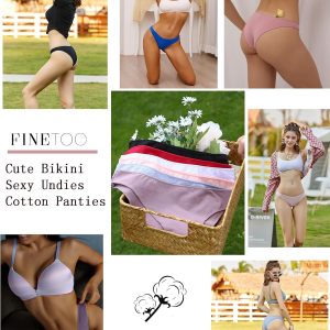 6 Pack Cotton Underwear for Women Cute Low Rise Bikini Panties High Cut Breathable Sexy Hipster Womens Cheeky S-XL