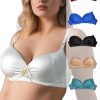 6 Pack Elegant Lace Push-Up Bras for Women, Removable Straps, Comfortable and Breathable Push Up Underwear