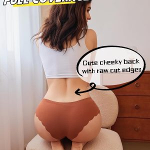 6 pack Seamless Underwear for Women Sexy Low Rise Hipster Wave Edge No Show Bikini Panties Womens Cheeky S-XL