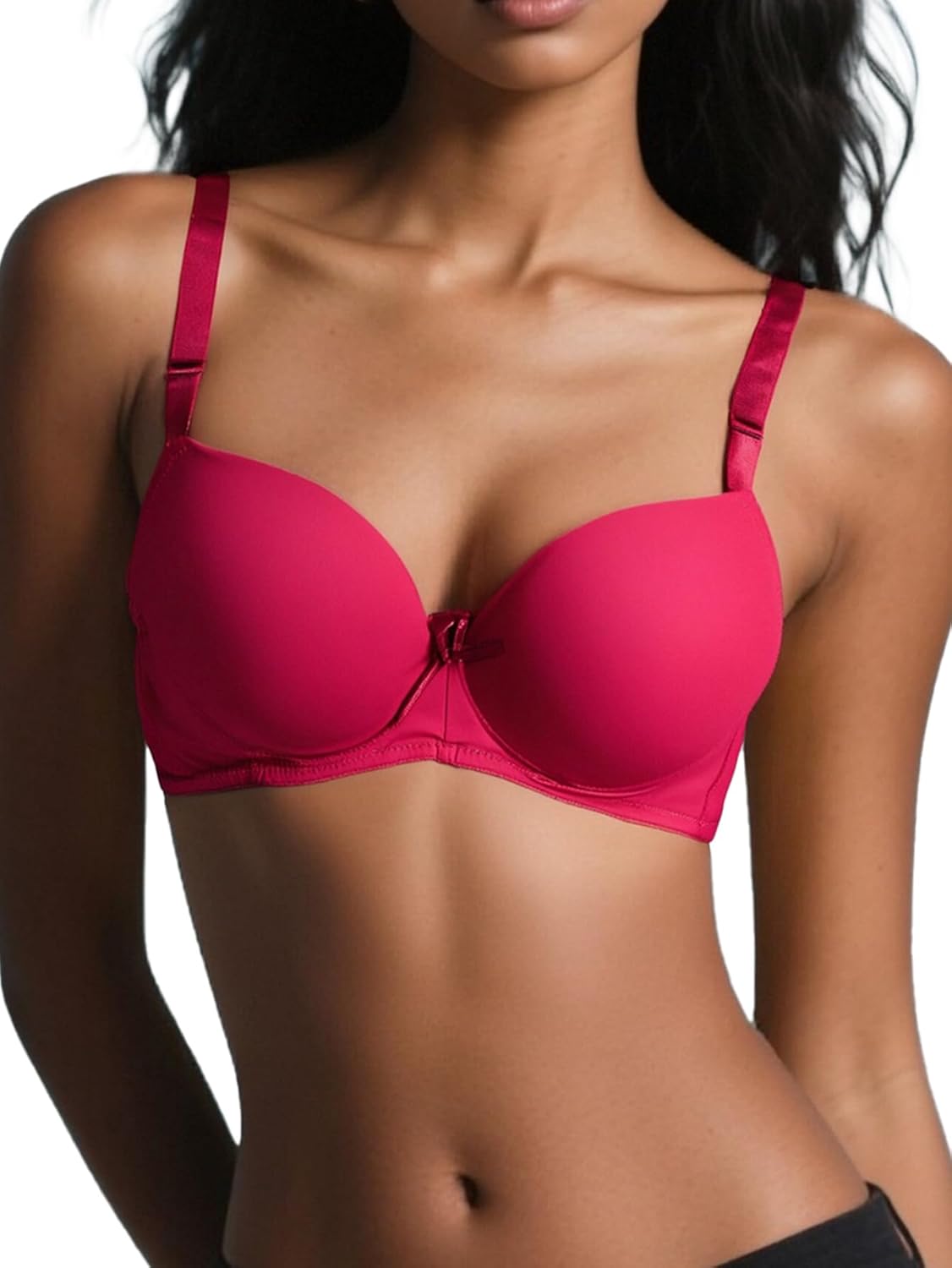 6 Pack Womens Wireless Push Up Bras for Women Full Coverage No Underwire Everyday Bras T-Shirt Bras B Cup C Cup