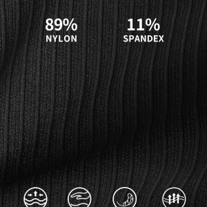 ATTRACO Ribbed Workout Tank Tops for Women with Built in Bra Tight Racerback Scoop Neck Athletic Top