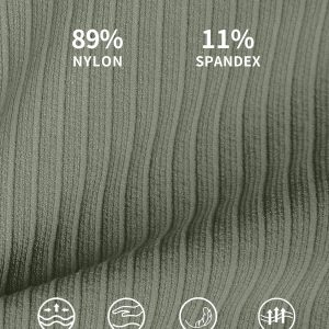 ATTRACO Ribbed Workout Tank Tops for Women with Built in Bra Tight Racerback Scoop Neck Athletic Top