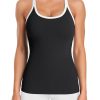 ATTRACO Ribbed Workout Tank Tops for Women with Built in Bra Tight Racerback Scoop Neck Athletic Top