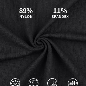 ATTRACO Ribbed Workout Tank Tops for Women with Built in Bra Tight Racerback Scoop Neck Athletic Top