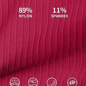 ATTRACO Ribbed Workout Tank Tops for Women with Built in Bra Tight Racerback Scoop Neck Athletic Top