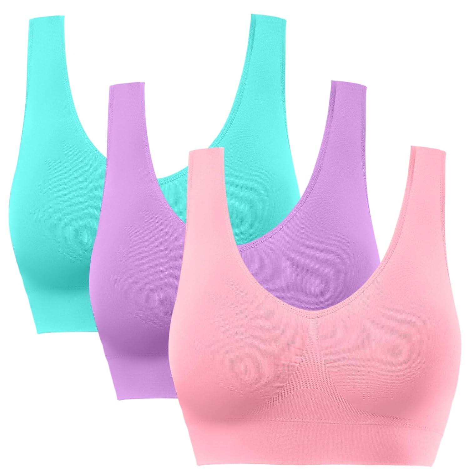 BESTENA Sports Bras for Women, Seamless Comfortable Yoga Bra with Removable Pads