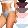 Cotton Underwear for Women Sexy Low Rise Ribbed Hipster Breathable Soft Womens Bikini Panties Cheeky S-3XL