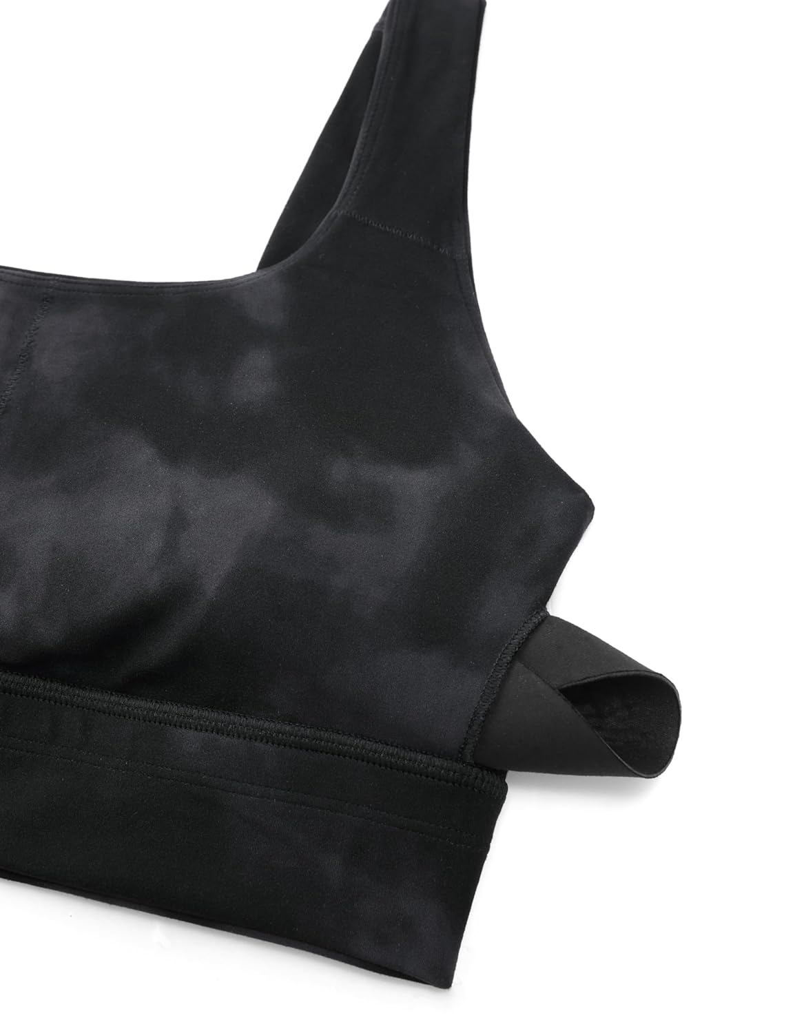 CRZ YOGA Butterluxe Womens U Back Sports Bra - Scoop Neck Padded Low Impact Yoga Clothes Workout Crop Top with Built in Pads