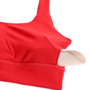 CRZ YOGA Butterluxe Womens U Back Sports Bra - Scoop Neck Padded Low Impact Yoga Clothes Workout Crop Top with Built in Pads