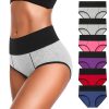Eiggam Underwear for Women Cotton High Waist Panties Full Coverage Briefs Soft Strech Ladies Breathable Panties-Multi Pack