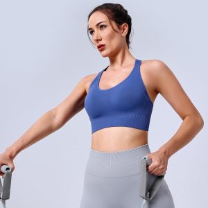 Evercute Adjustable Sports Bras for Women 3/4 Pack Racerback High Support Bras Padded Workout Bras Seamless Yoga Athletic Bra