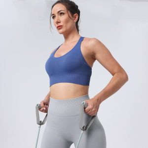 Evercute Adjustable Sports Bras for Women 3/4 Pack Racerback High Support Bras Padded Workout Bras Seamless Yoga Athletic Bra