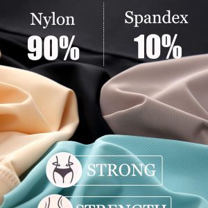 FINETOO Tummy Control Underwear for Women High Waisted Nylon Brief No Show Womens Bikini Seamless Panties 4pack S-XXXL
