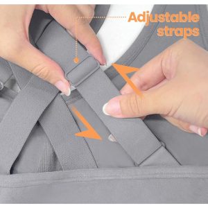 FITTIN Padded Sports Bras for Women: Support Strappy Adjustable Straps Cross Back Sport Bra Pack for Workout Yoga Running Gym