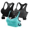FITTIN Racerback Sports Bras for Women - Padded Seamless Support Bra for Yoga Gym Workout Fitness