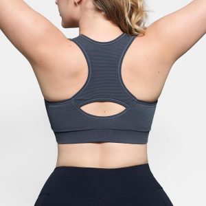 FITTIN Racerback Sports Bras for Women - Padded Seamless Support Bra for Yoga Gym Workout Fitness