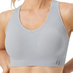 FITTIN Racerback Sports Bras for Women - Padded Seamless Support Bra for Yoga Gym Workout Fitness