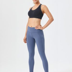 FITTIN Sports Bras Pack for Women - Padded Cross Back Support Seamless Strap Bra for Workout Fitness Gym Yoga Large Bust