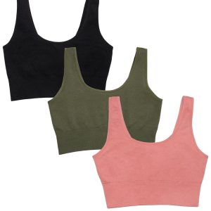 Fruit of the Loom Women's 3-Pack Seamless Full-Coverage Wireless Bra