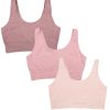 Fruit of the Loom Women's 3-Pack Seamless Full-Coverage Wireless Bra
