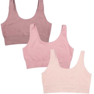 Fruit of the Loom Women's 3-Pack Seamless Full-Coverage Wireless Bra