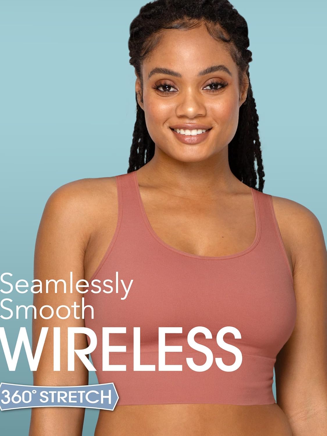 Fruit of the Loom Women's 3-Pack Seamless Full-Coverage Wireless Bra