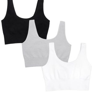 Fruit of the Loom Women's 3-Pack Seamless Full-Coverage Wireless Bra