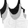Fruit of the Loom Women's Multi-Pack Front Closure Cotton Bra