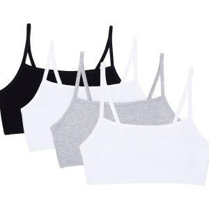Fruit of The Loom Women's Multi-Pack Spaghetti Strap Cotton Sports Bra