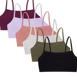 Fruit of The Loom Women's Multi-Pack Spaghetti Strap Cotton Sports Bra