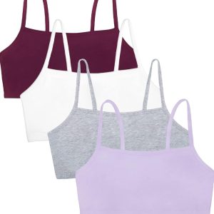 Fruit of The Loom Women's Multi-Pack Spaghetti Strap Cotton Sports Bra