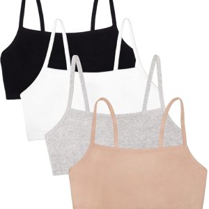 Fruit of The Loom Women's Multi-Pack Spaghetti Strap Cotton Sports Bra
