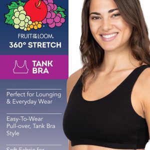 Fruit of the Loom Women's Multi-Pack Tank Top Style Sports Bra