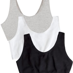 Fruit of the Loom Women's Multi-Pack Tank Top Style Sports Bra