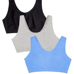 Fruit of the Loom Women's Multi-Pack Tank Top Style Sports Bra