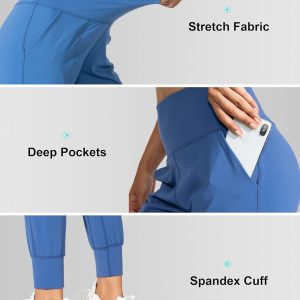 G Gradual Women's Joggers High Waisted Yoga Pants with Pockets Loose Leggings for Women Workout, Athletic, Lounge