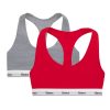 Hanes Women's Originals Racerback Bralette Pack, Breathable Stretch Cotton Bras, 2-Pack