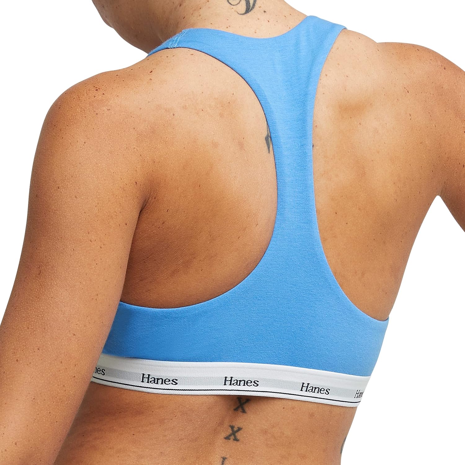 Hanes Women's Originals Racerback Bralette Pack, Breathable Stretch Cotton Bras, 2-Pack