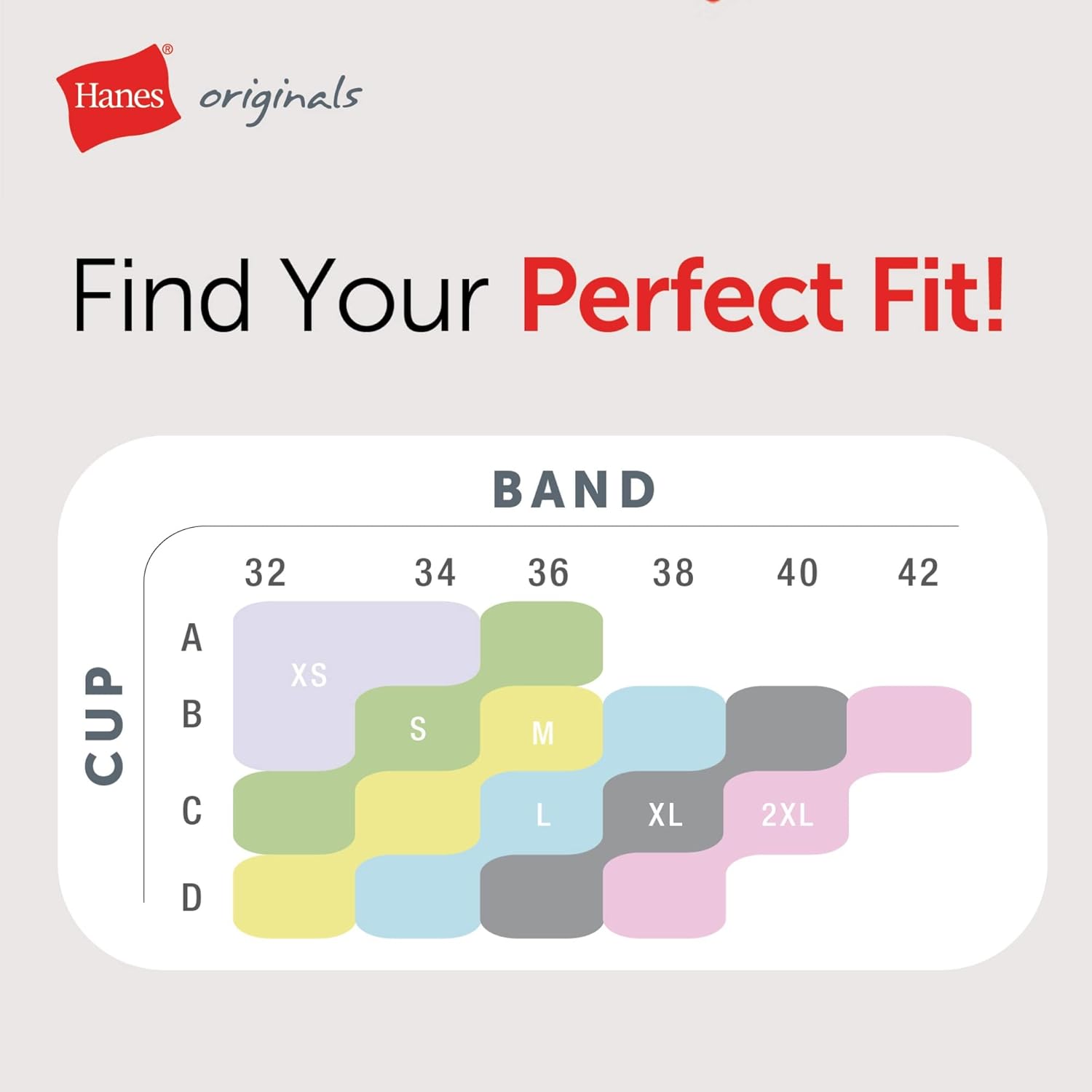 Hanes Women's Originals Racerback Bralette Pack, Breathable Stretch Cotton Bras, 2-Pack