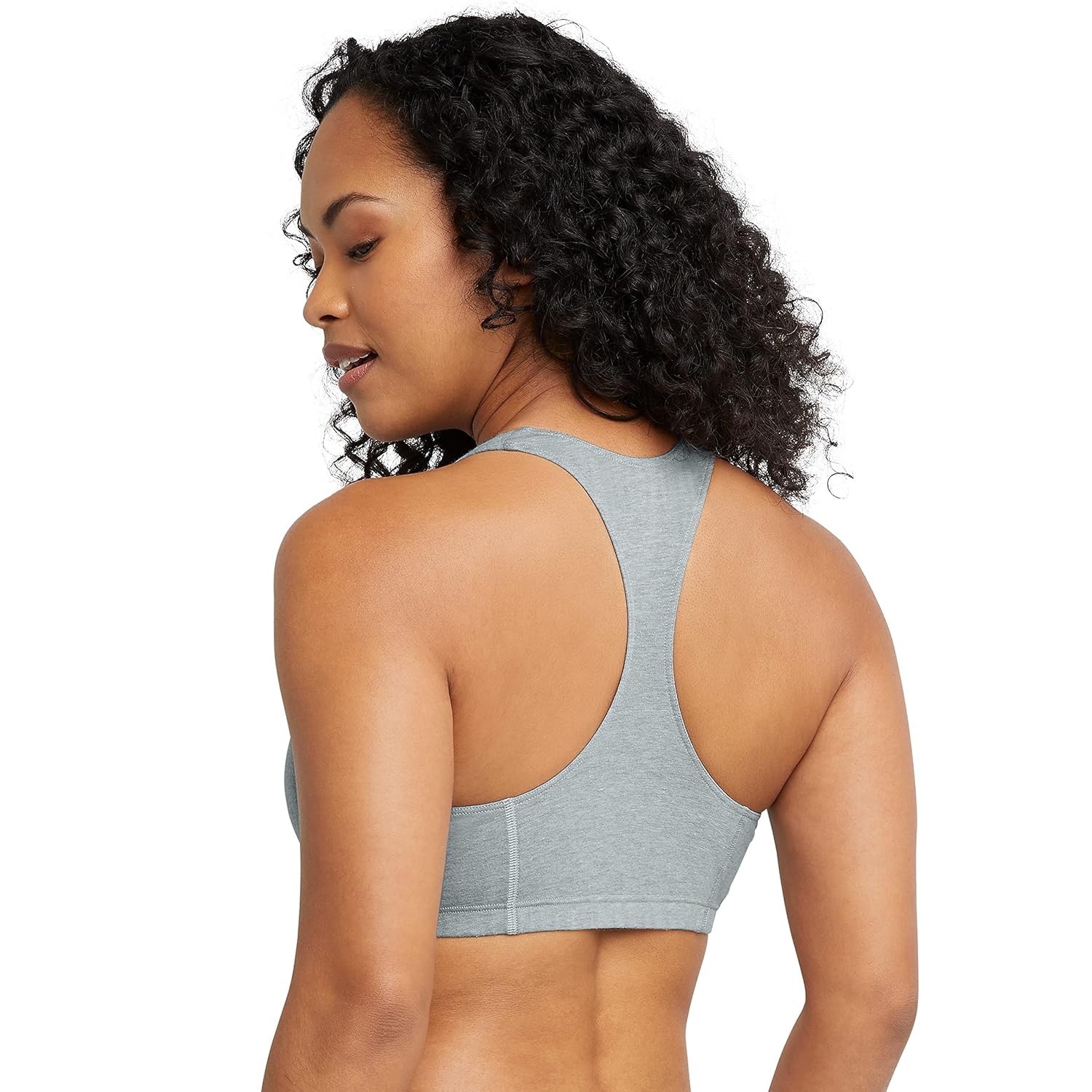 Hanes Women's Racerback Cotton T-Back Bralette (3 Pack)
