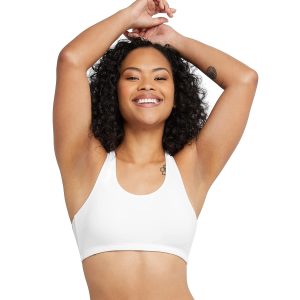 Hanes Women's Racerback Cotton T-Back Bralette (3 Pack)