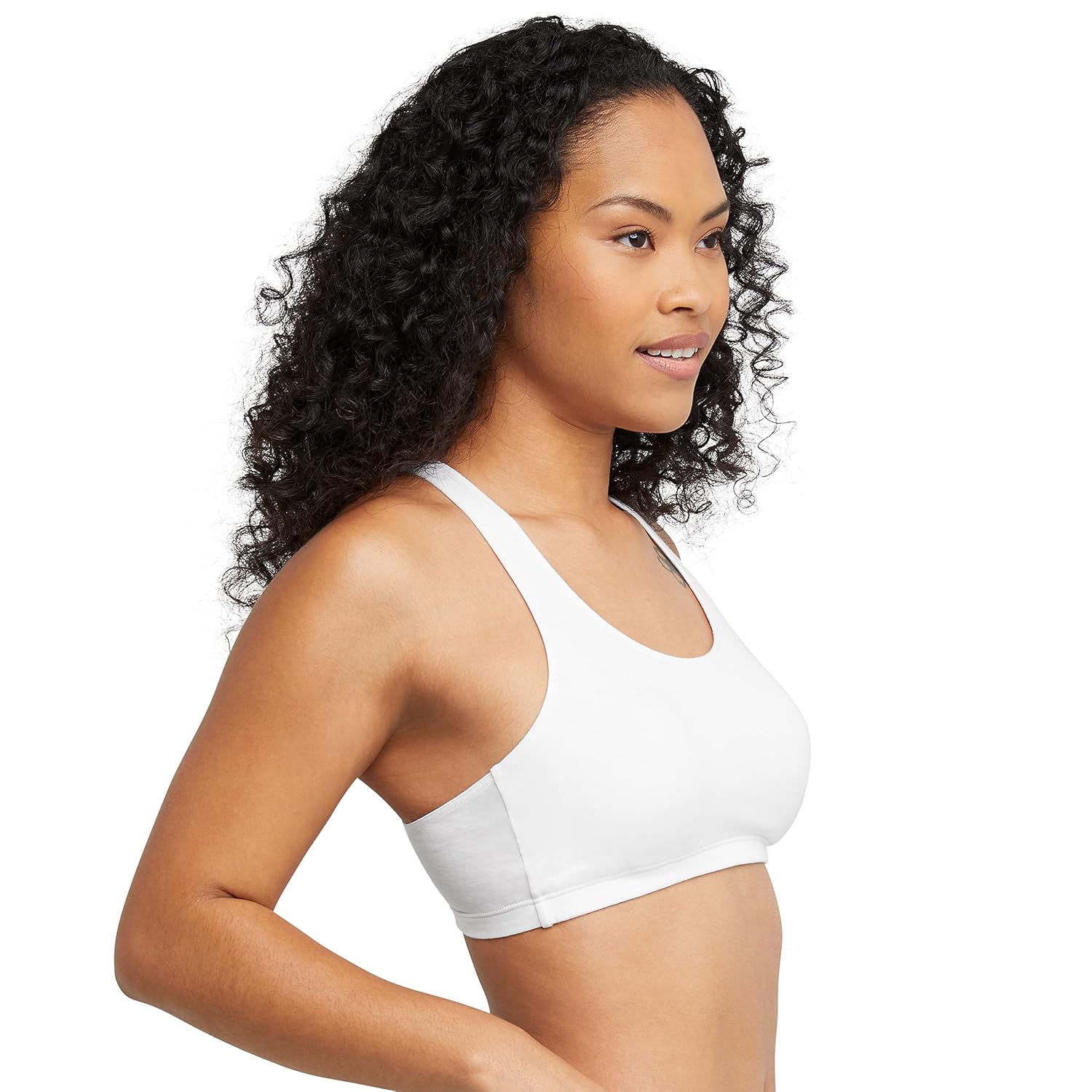 Hanes Women's Racerback Cotton T-Back Bralette (3 Pack)