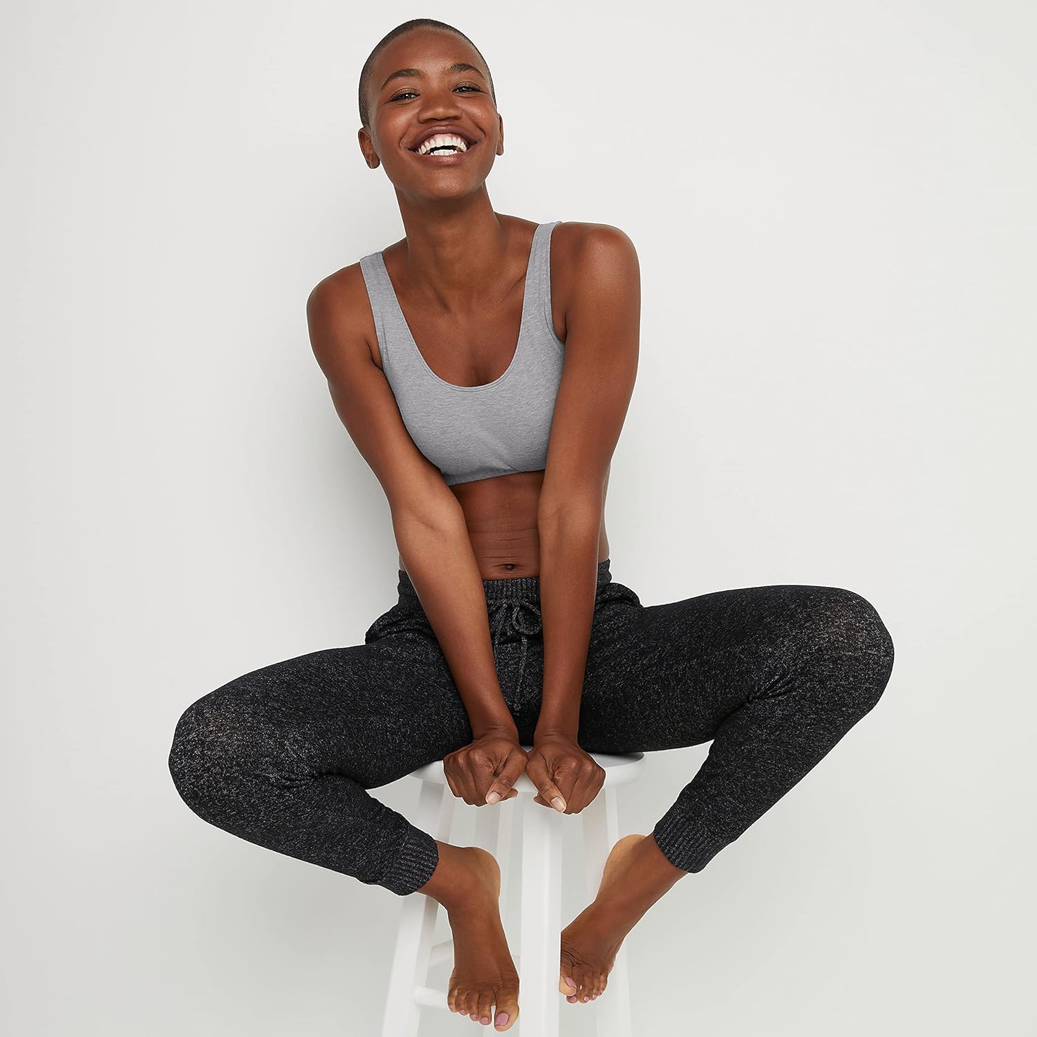 Hanes Women's Scoopneck Cotton Bralette Crop Top (3 Pack)