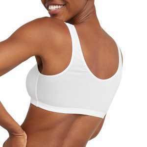 Hanes Women's Scoopneck Cotton Bralette Crop Top (3 Pack)