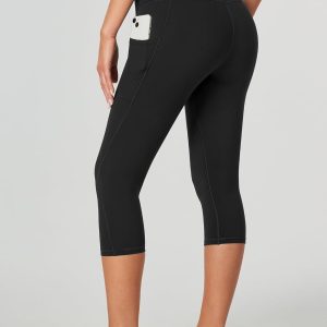 Heathyoga Capri Leggings for Women High Waisted Capri Leggings with Pockets for Women Tummy Control Yoga Pants Women