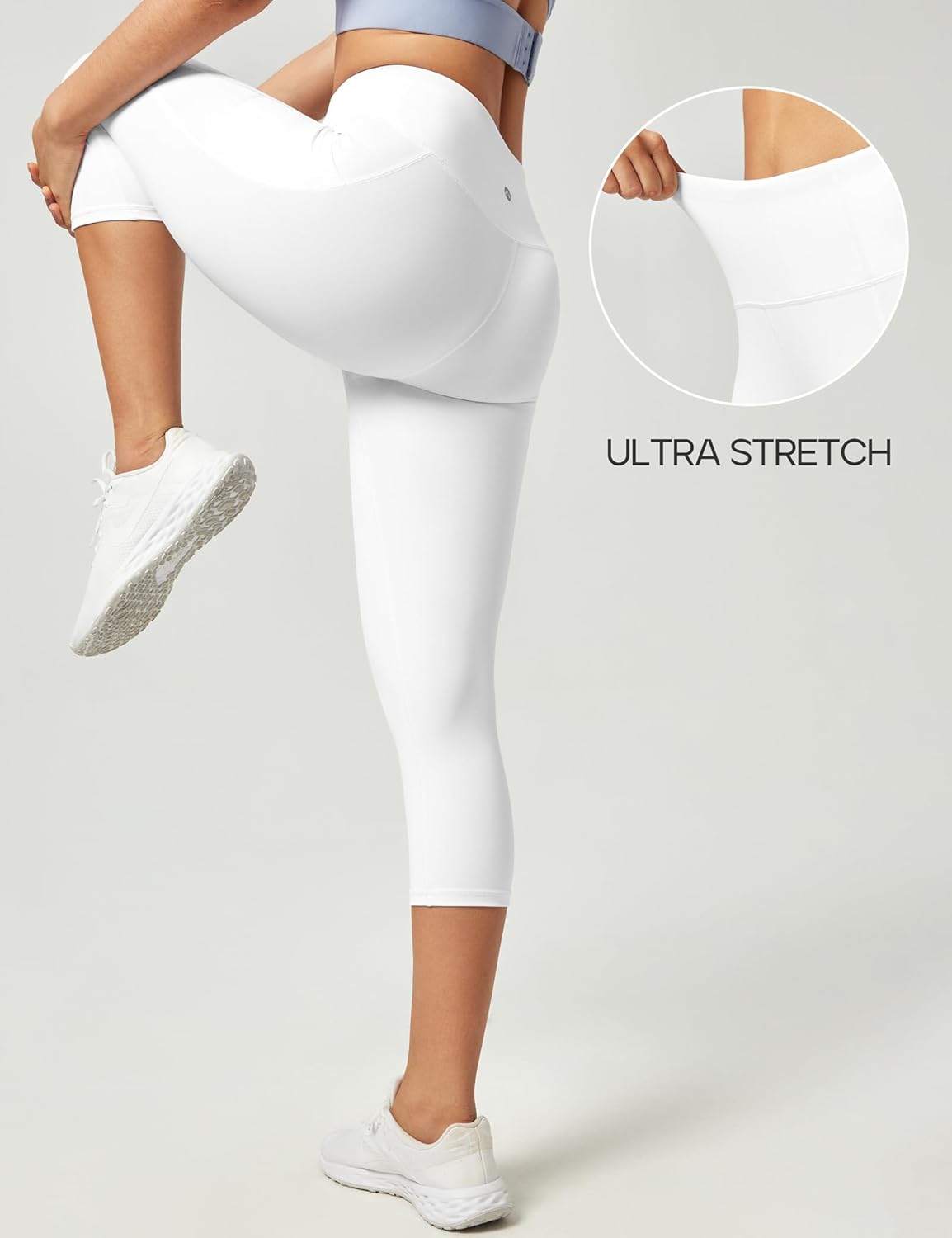 Heathyoga Capri Leggings for Women High Waisted Capri Leggings with Pockets for Women Tummy Control Yoga Pants Women