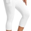 Heathyoga Capri Leggings for Women High Waisted Capri Leggings with Pockets for Women Tummy Control Yoga Pants Women