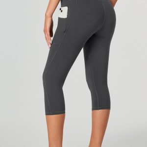 Heathyoga Capri Leggings for Women High Waisted Capri Leggings with Pockets for Women Tummy Control Yoga Pants Women