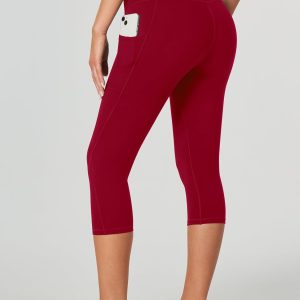 Heathyoga Capri Leggings for Women High Waisted Capri Leggings with Pockets for Women Tummy Control Yoga Pants Women