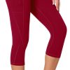 Heathyoga Capri Leggings for Women High Waisted Capri Leggings with Pockets for Women Tummy Control Yoga Pants Women